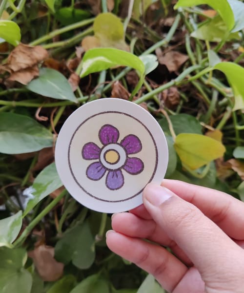 Colour me purple sticker